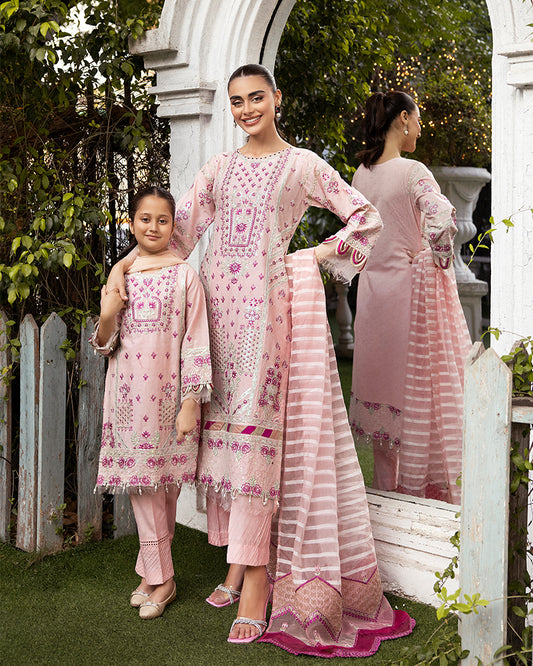 Pink Luxury Jacquard Lawn Ladies Suit