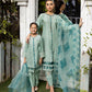 Teal Green Luxury Jacquard Lawn Girls Suit