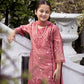 Dusty Red Luxury Jacquard Lawn Girls Suit