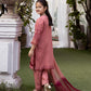 Dusty Red Luxury Jacquard Lawn Girls Suit