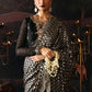 Black and Gold Chiffon Ladies Saree