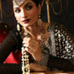 Black and Gold Chiffon Ladies Saree