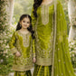Olive Green Silk Ladies Suit