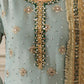 Slate Blue Grey 'Nida Lux' Chiffon Ladies Suit