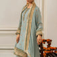 Slate Blue Grey 'Nida Lux' Chiffon Ladies Suit