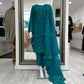 Teal Green Maria B Design Georgette Ladies Suit