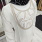 White Gharara Linen Girls Suit