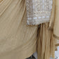 White and Gold Georgette Sharara Ladies Suit