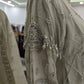 Light Olive Grey Maria B Design Soft Net Ladies Suit