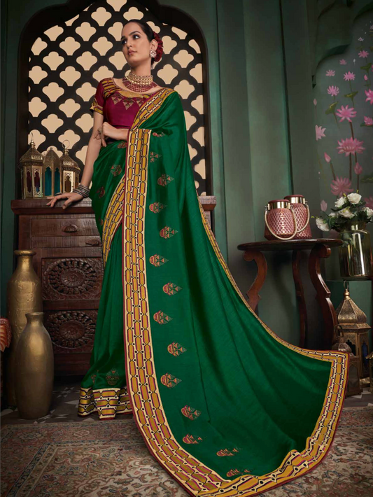 Green Vanya Silk Ladies Saree