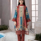 Brown and Blue Festive Lawn Girls Suit
