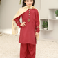 Red Rangoli Viscose Girls Suit