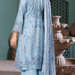 Blue Munira Designer Dhanak Ladies Suit
