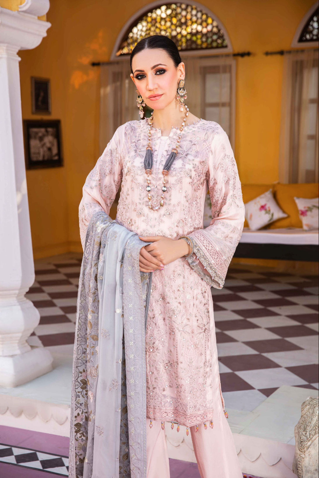 Pink 'Delicacy' Fareen Chiffon Ladies Suit