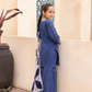 Blue Mummy & Me Jacquard Gharara Girls Suit