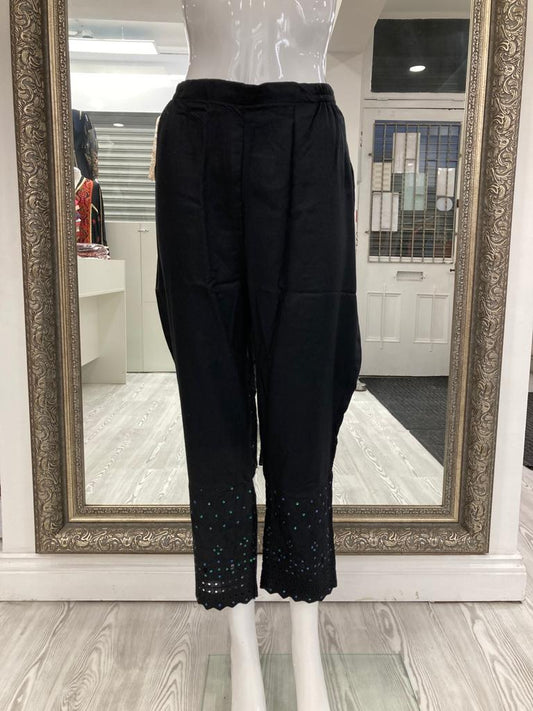 Black Linen Ladies Trousers