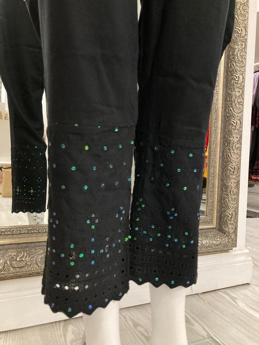 Black Linen Ladies Trousers