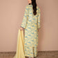 Cream Yellow 'Print Up' Floral Linen Ladies Suit